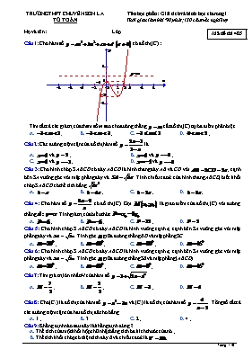 Đề kiểm tra Toán 12 - Mã đề 485 - Trường THPT chuyên Sơn La